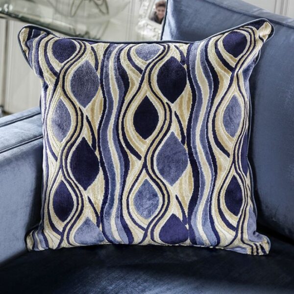 Jodie Love Seat in Satin Blue & Silver – SM2687-LV by Furniture of America 15