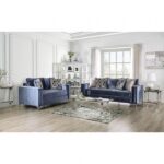 Jodie Love Seat in Satin Blue & Silver – SM2687-LV by Furniture of America 20