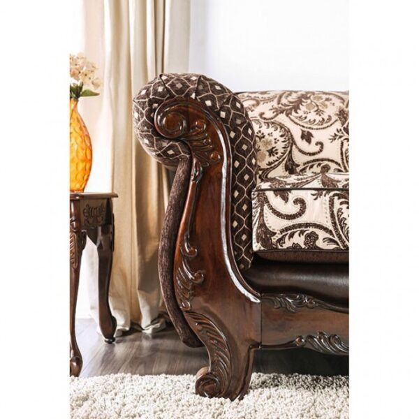 Quirino Traditional Loveseat in Light & Dark Brown – SM6416-LV by Furniture of America 10