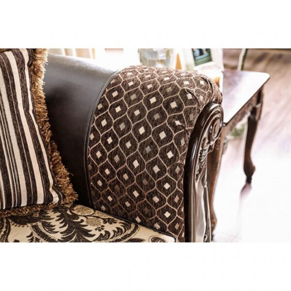Quirino Traditional Loveseat in Light & Dark Brown – SM6416-LV by Furniture of America 12