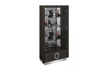 D59 Gray High Gloss Vetrina By Gu Furniture