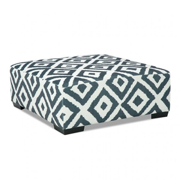 Loughton Transitional Gun Metal & Ivory Chenille Ottoman – SM5195-OT by Furniture of America 8