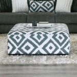 Loughton Transitional Gun Metal & Ivory Chenille Ottoman – SM5195-OT by Furniture of America 9