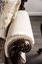 Palencia Traditional Dark Cherry & Beige Upholstered Chair – FM65005BG-CH by Furniture of America 16