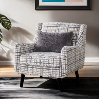 Turnham White & Black Transitional Accent Chair – FM61112WH-CH-PT by Furniture of America