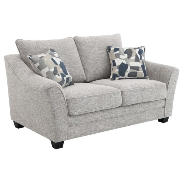 Tomkins Boucle Upholstered Loveseat Light Gray by Coaster Furniture 8