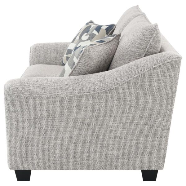 Tomkins Boucle Upholstered Loveseat Light Gray by Coaster Furniture 9