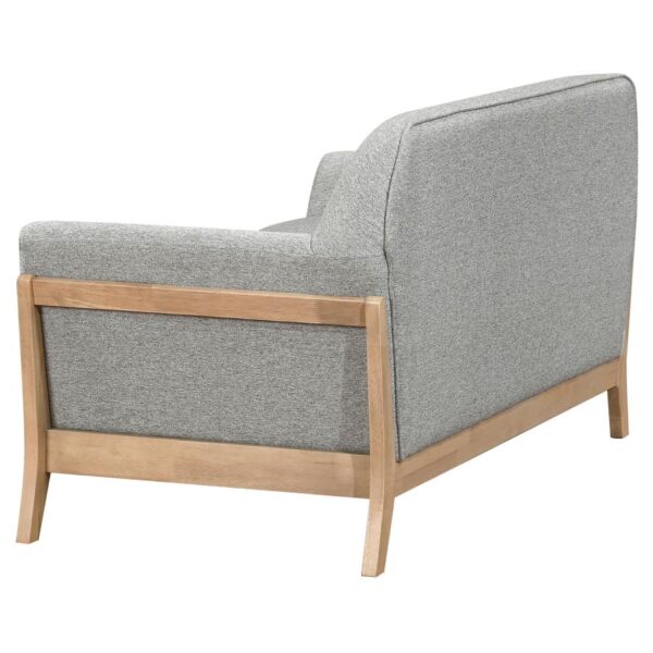Vaughn Fabric Upholstered Flared Arm Loveseat Gray by Coaster Furniture 9