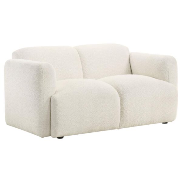 Dorset Modern White Sculpted Loveseat by Coaster Furniture 8