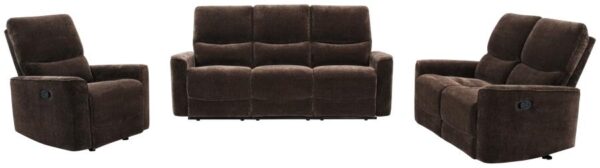 Navarro Chenille Upholstered Reclining Loveseat Dark Brown by Coaster Furniture 4