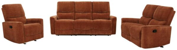 Navarro Chenille Upholstered Reclining Loveseat Burnt Orange by Coaster Furniture 4