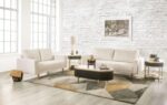 Elverum Contemporary Off-White Boucle Sofa – FM61000WH-SF by Furniture of America 17