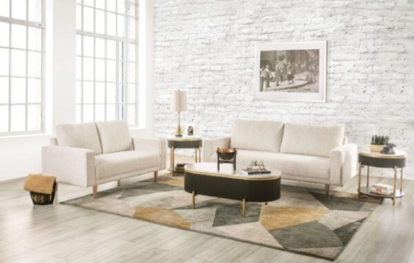 Elverum Contemporary Off-White Boucle Sofa – FM61000WH-SF by Furniture of America 11
