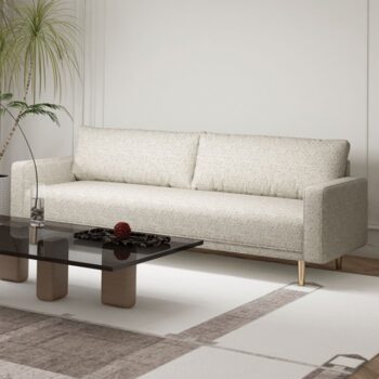 Elverum Contemporary Off-White Boucle Sofa – FM61000WH-SF by Furniture of America
