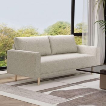 Elverum Contemporary Off-White Boucle Loveseat – FM61000WH-LV by Furniture of America