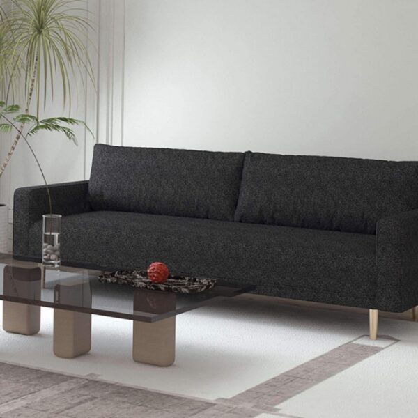 Elverum Contemporary Black Boucle Sofa – FM61000BK-SF by Furniture of America 7