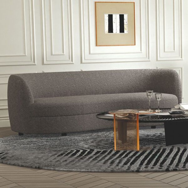 Versoix Contemporary Charcoal Gray Boucle Sofa – FM61003GY-SF  by Furniture of America 6