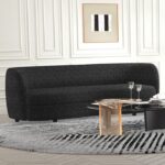 Versoix Contemporary Black Boucle Sofa – FM61003BK-SF by Furniture of America 9