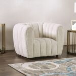 Aversa Contemporary Off-White Boucle Chair – FM61002WH-CH  by Furniture of America 13