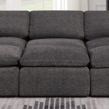 Joel Contemporary Gray Chenille Armless Chair – CM6974GY-AC by Furniture of America