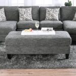 Lowry Transitional Gray Chenille Ottoman – CM6363-OT by Furniture of America 11