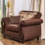 Tabitha Traditional Brown & Gold Accent Chair – SM6109-CH by Furniture of America 9