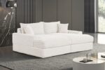 Tavedestrand White Double Chaise Sofa with USB Ports – FM6900WH-PK by Furniture of America 9