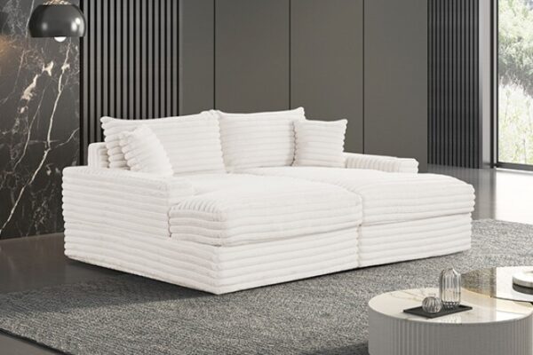 Tavedestrand White Double Chaise Sofa with USB Ports – FM6900WH-PK by Furniture of America 6