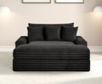 Veyrier Black 2-Arm Chaise with Cup Holders & USB Ports – FM6901BK-CE by Furniture of America 12