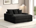 Veyrier Black 2-Arm Chaise with Cup Holders & USB Ports – FM6901BK-CE by Furniture of America 14