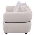 Jeanette 73-inch Fabric Upholstered Round Arm Loveseat Beige by Coaster Furniture Luxury Loveseats Mobilia Cleopatra 13 Jeanette 73-inch Fabric Upholstered Round Arm Loveseat Beige by Coaster Furniture 13