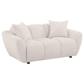 Destino Chenille Upholstered Splayed Arm Loveseat Greige by Coaster Furniture