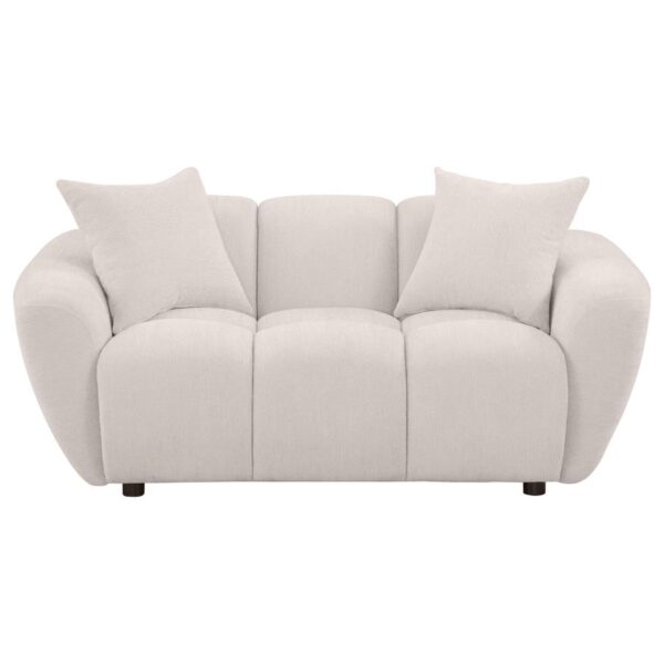 Destino Chenille Upholstered Splayed Arm Loveseat Greige by Coaster Furniture 8