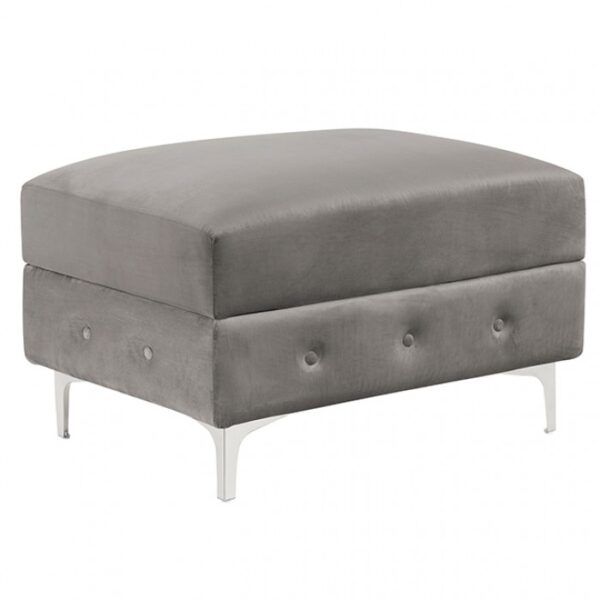 Ciabattoni Gray Ottoman – Transitional Tufted Flannelette Design CM6256GY-OT by Furniture of America 12