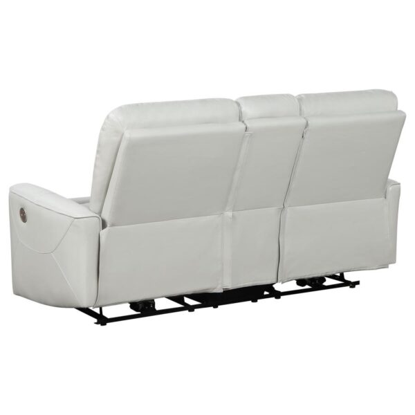 Greenfield Dove Gray Power Reclining Loveseat by Coaster Furniture 13