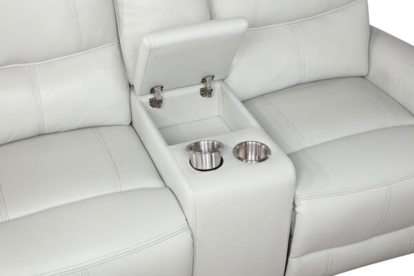 Greenfield Dove Gray Power Reclining Loveseat by Coaster Furniture 16