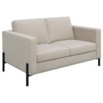 Tilly Upholstered Track Arm Loveseat Oatmeal by Coaster Furniture Luxury Living Room Furniture Mobilia Cleopatra 14 Tilly Upholstered Track Arm Loveseat Oatmeal by Coaster Furniture 14