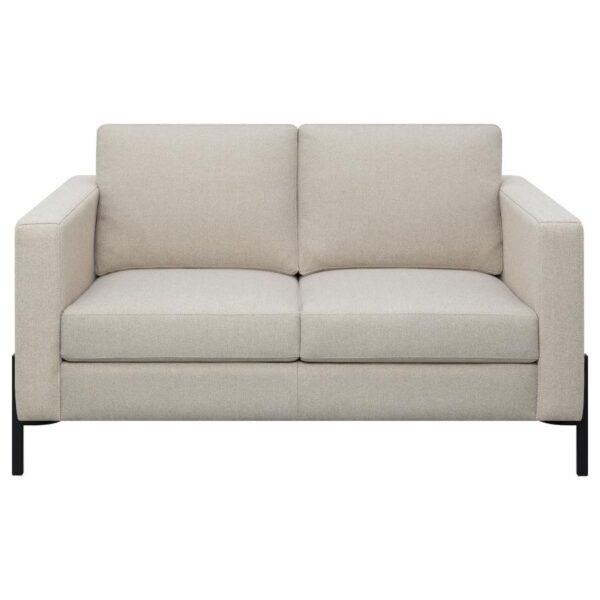 Tilly Upholstered Track Arm Loveseat Oatmeal by Coaster Furniture 10