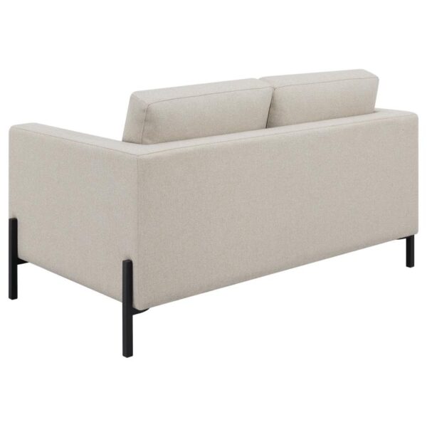 Tilly Upholstered Track Arm Loveseat Oatmeal by Coaster Furniture 12