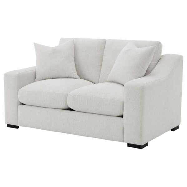 Ashlyn Fabric Upholstered Track Arm Loveseat Sand by Coaster Furniture 10