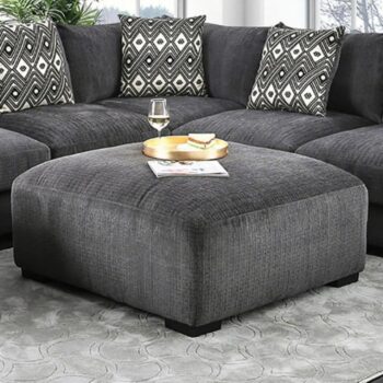 Kaylee Gray Chenille CM6587-OT  Ottoman by Furniture of America