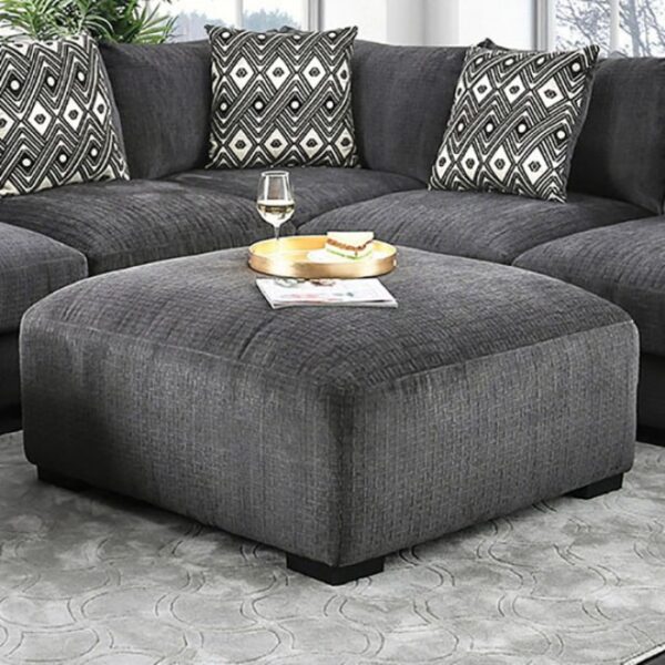 Kaylee Gray Chenille CM6587-OT  Ottoman by Furniture of America 5