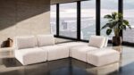 Stavanger Light Brown L-Sectional Sofa Contemporary FM63001LB-F by Furniture of America 14