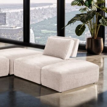 Stavanger Light Brown L-Sectional Sofa Contemporary FM63001LB-F by Furniture of America