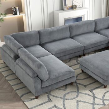 Dagenham Gray Sectional Sofa [A] – Contemporary Modular Design FM6800GY-A by Furniture of America