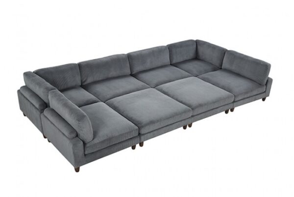 Dagenham Gray Sectional Sofa [B] – Contemporary Modular Comfort | FM6800GY-B by Furniture of America 7