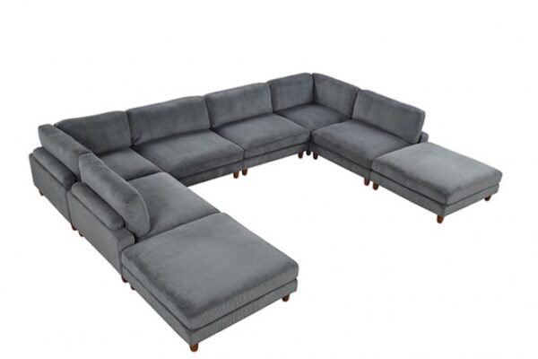 Dagenham Gray Sectional Sofa [B] – Contemporary Modular Comfort | FM6800GY-B by Furniture of America 9