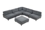 Dagenham Gray Sectional Sofa [C] Contemporary FM6800GY-C by Furniture of America 8