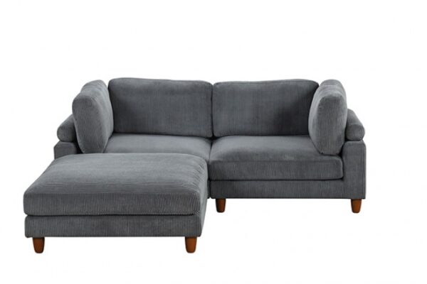Dagenham Gray Sectional Sofa [D] – Contemporary  FM6800GY-D by Furniture of America 5