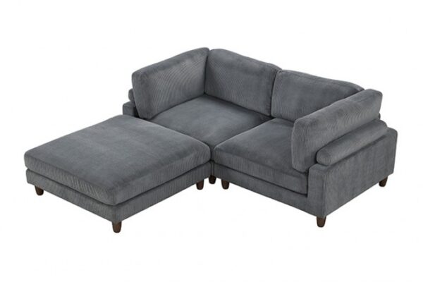 Dagenham Gray Sectional Sofa [D] – Contemporary  FM6800GY-D by Furniture of America 6